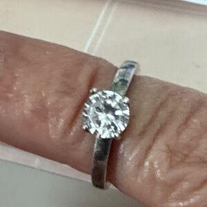 Thomas Sabo Silver Ring charm with Clear Gemstone